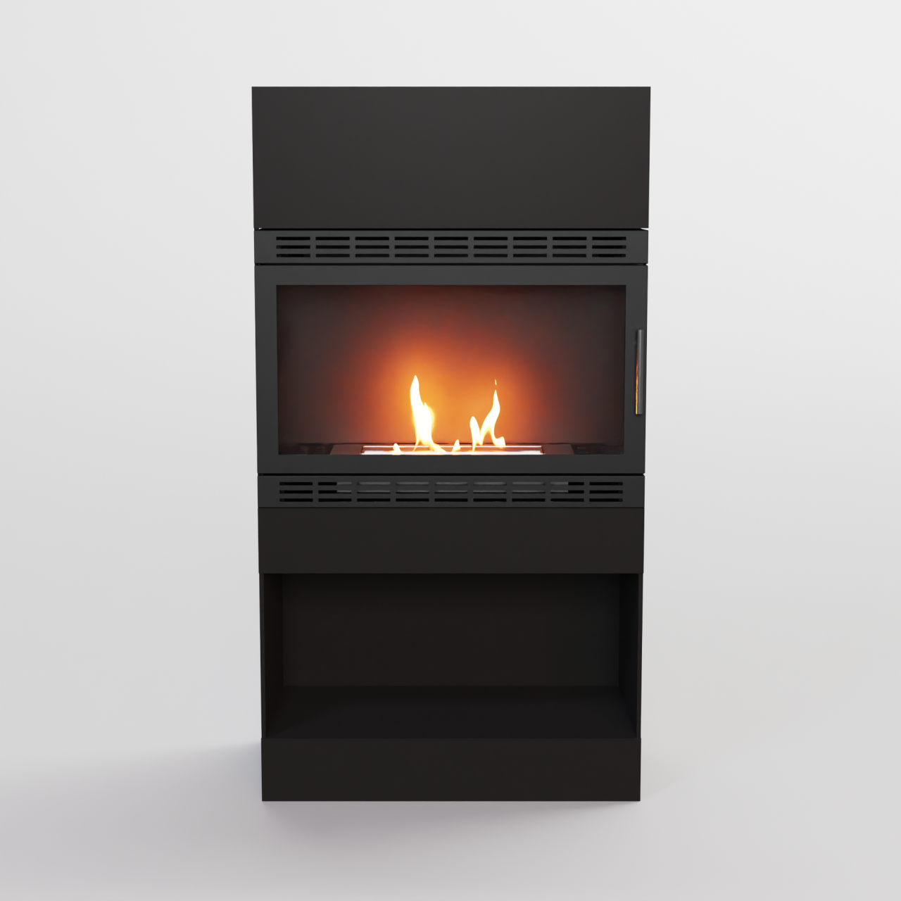 Glow Fire Lillesand Vision XL Ethanol Kamin Weiß, Standkamin, Bioethanolkamin, Ethanolofen, Gartenkamin