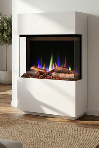 LED-Kamin Produktbild – nur 10 bis 30 Watt Stromverbrauch im Effektbetrieb