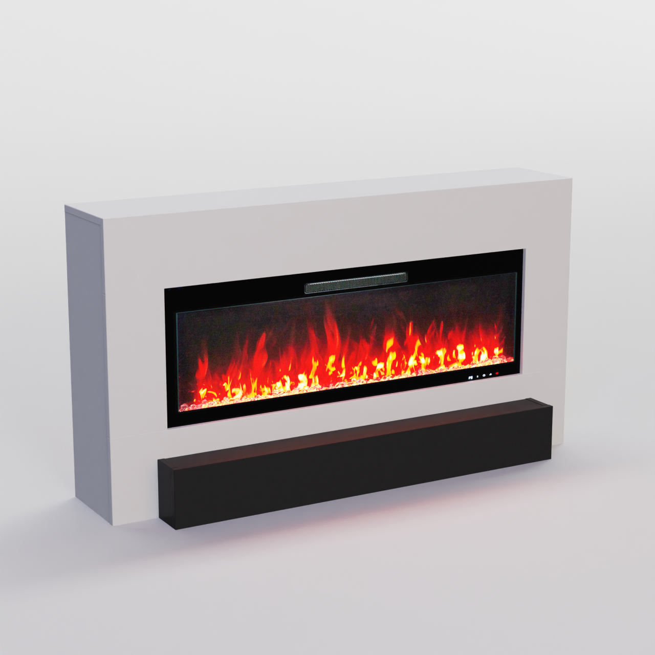 Glow Fire Hestia Weiß Elektrokamin, Standkamin, Elektrischer Standkamin mit Heizung, Dekokamin