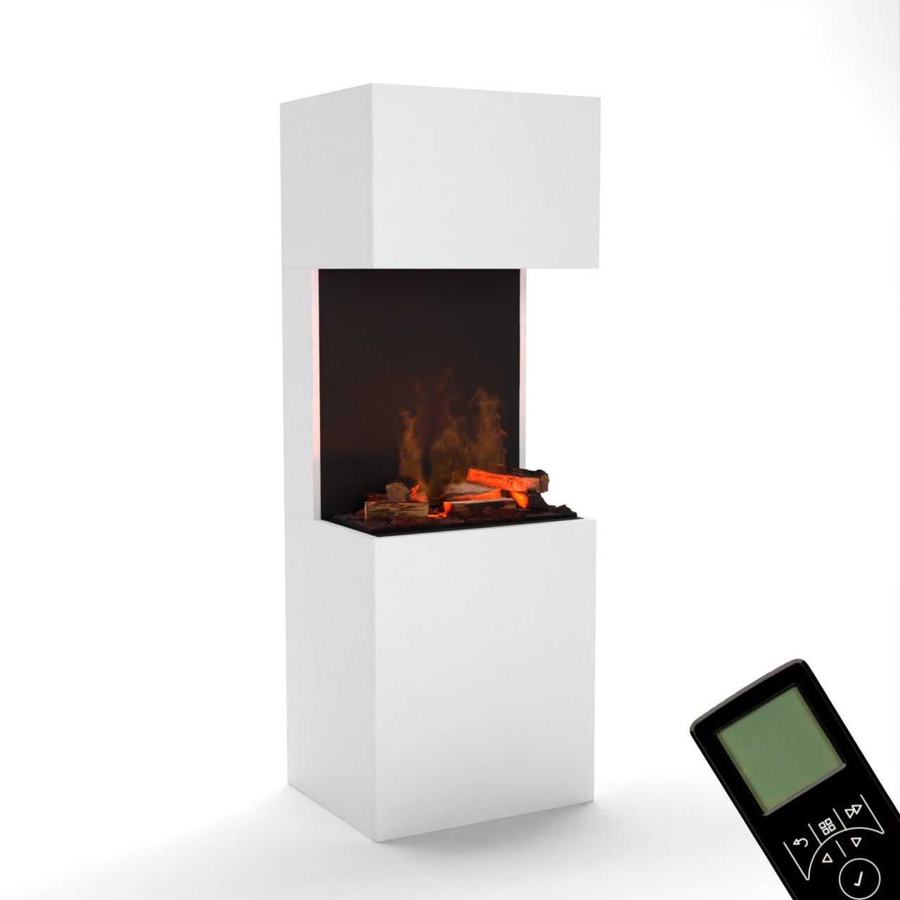 Glow Fire Beethoven Elektrokamin OMC 600 mit Deluxe Echtholzdekoration
