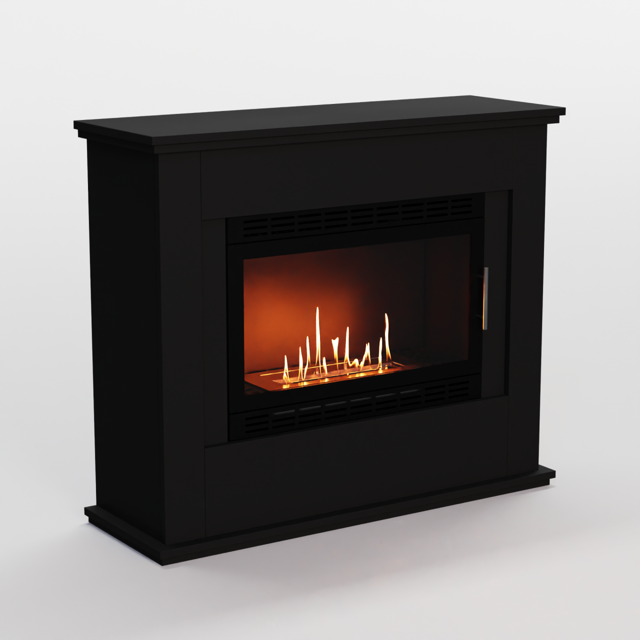 Glow Fire Skien XL Vision Ethanol Kamin Weiß, Standkamin, Bioethanolkamin, Ethanolofen