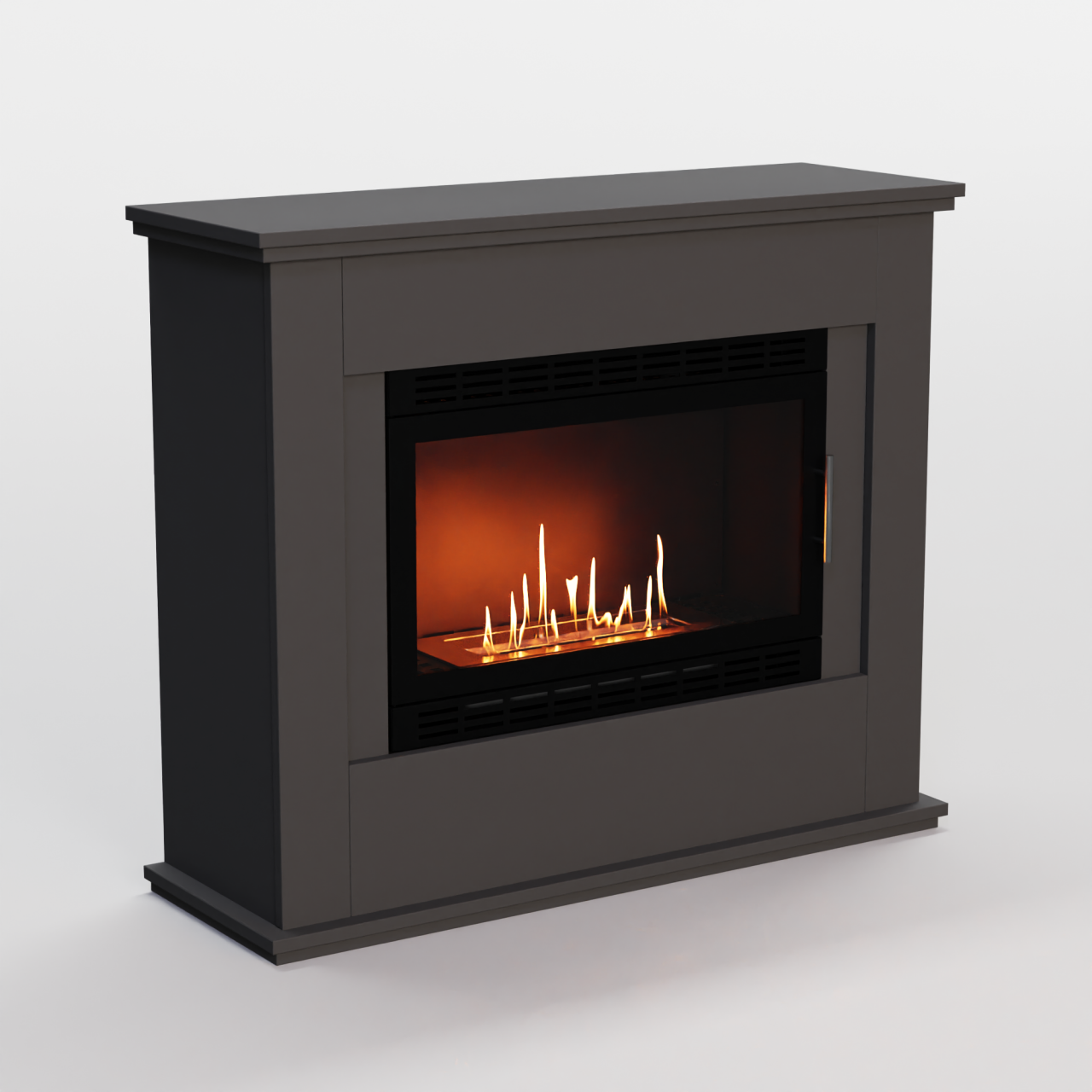 Glow Fire Skien XL Vision Ethanol Kamin Weiß, Standkamin, Bioethanolkamin, Ethanolofen