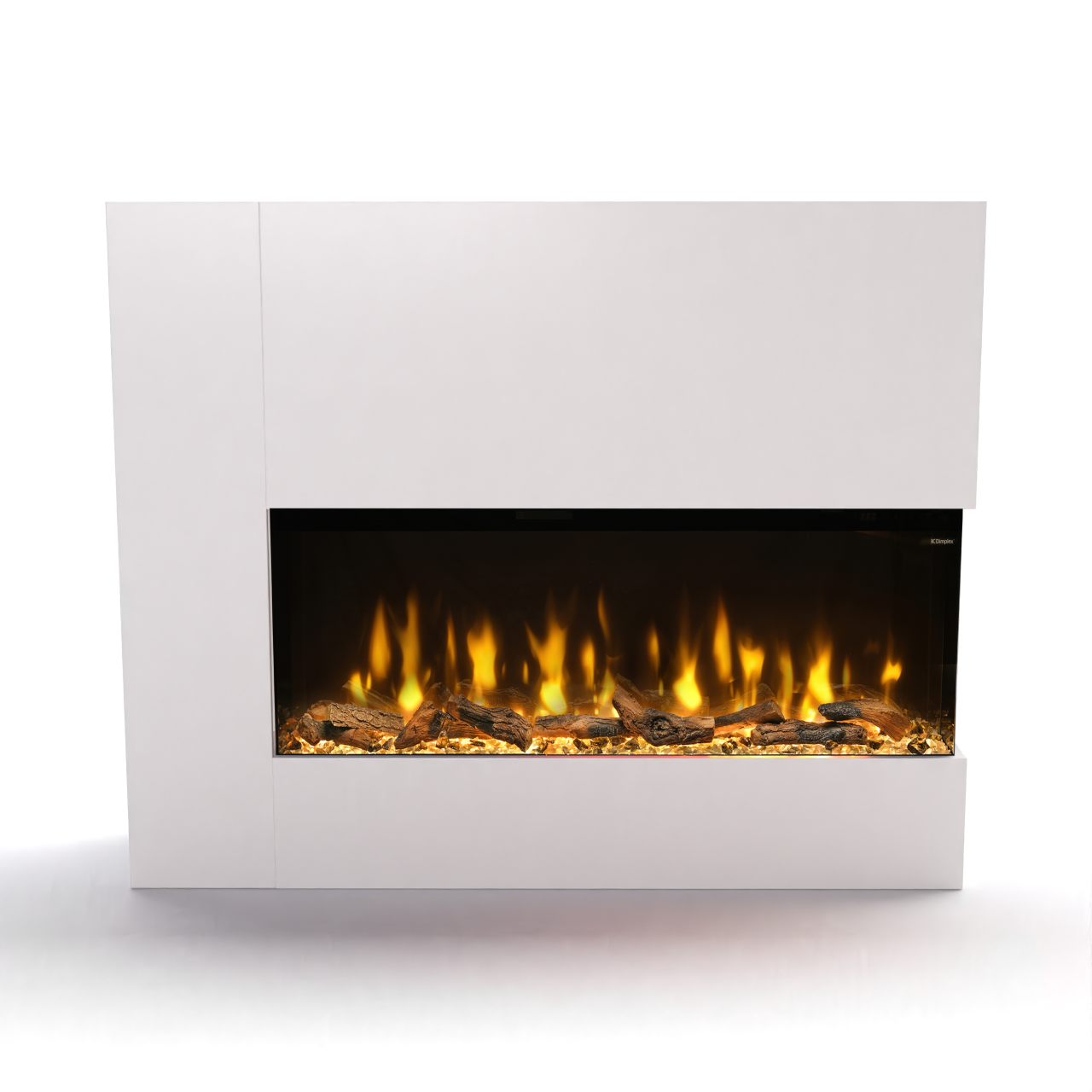 Dimplex Case 3 Elektrokamin, moderner Elektrokamin – Weiß (153,9x125,5x37,9cm)
