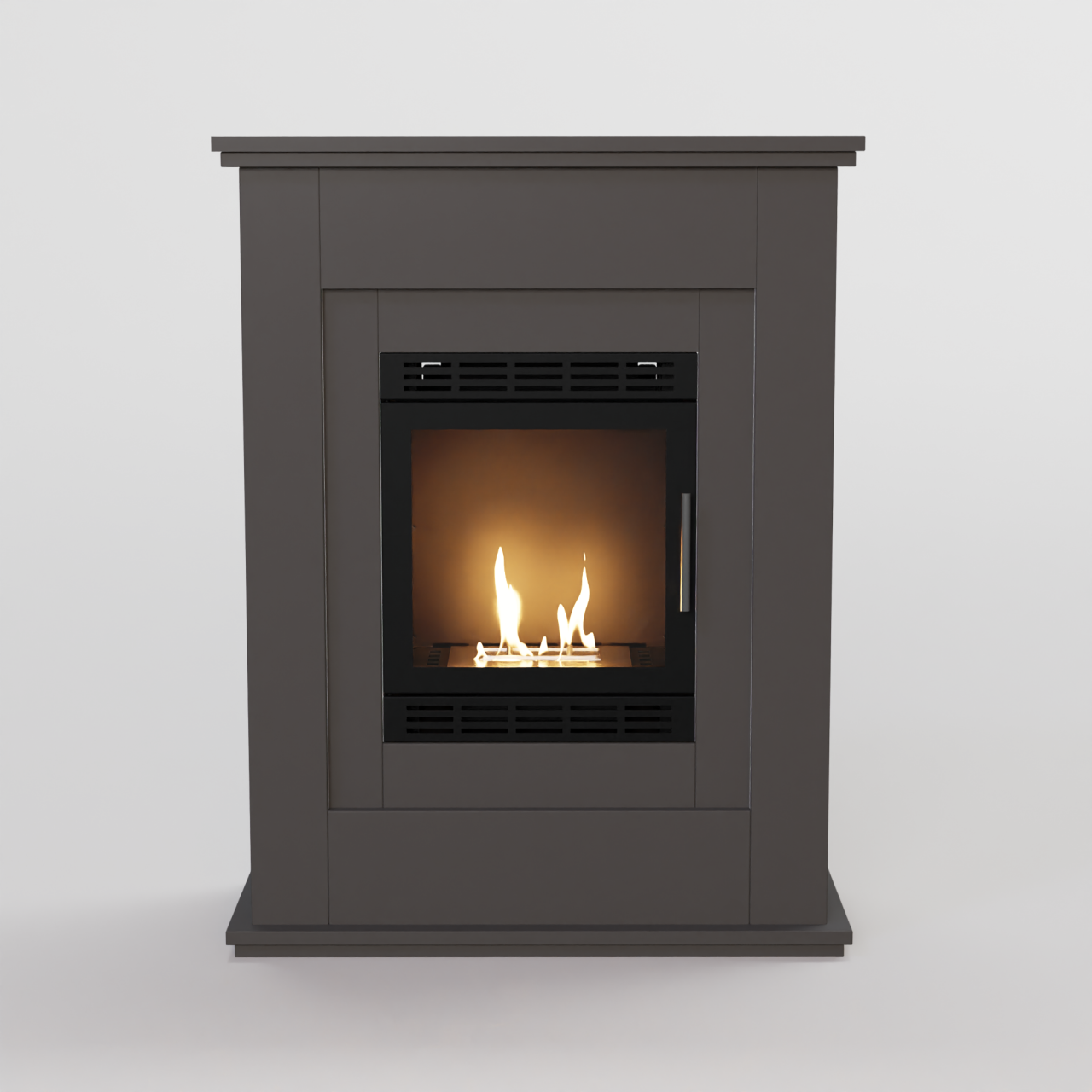 Glow Fire Skien Vision Ethanol Kamin Weiß, Standkamin, Bioethanolkamin, Ethanolofen