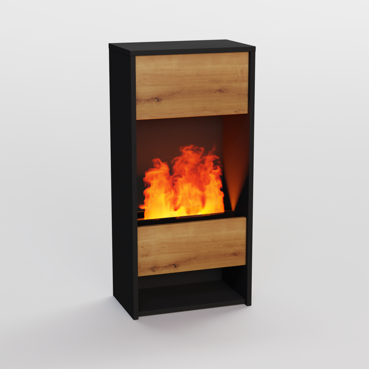 Glow Fire OGF3 Weiß Elektrokamin mit Wasserdampf, Standkamin modern, Elektrischer Dekokamin