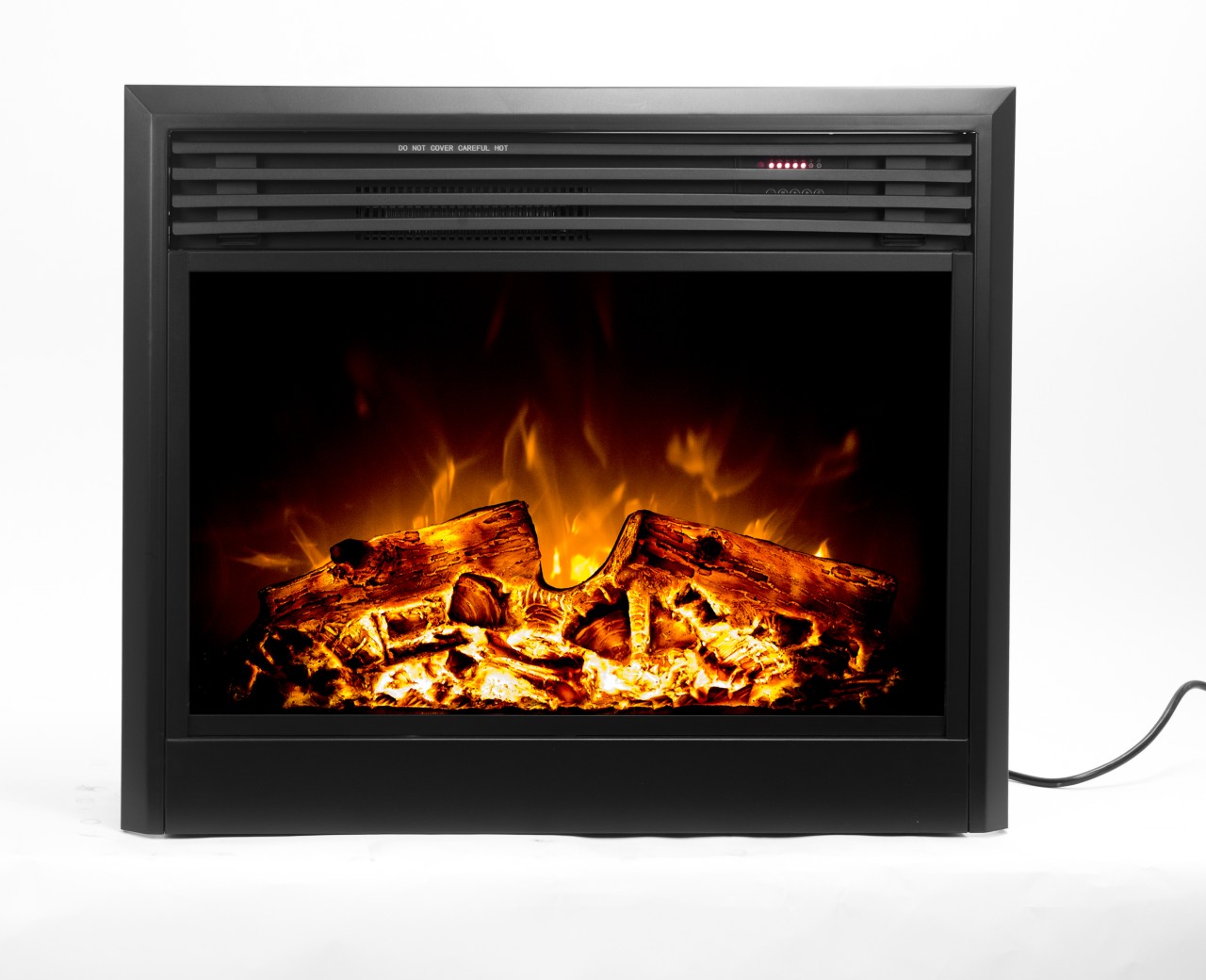 Glow Fire LED XL Elektrokamin , Elektrokamineinsatz mit Heizung, Standkamin modern, Elektrischer Dekokamin