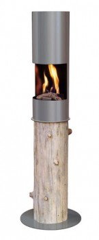 The Flame Round Log Ethanolkamin