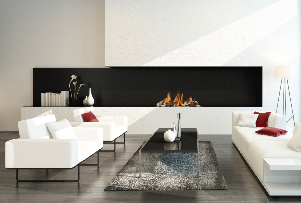 Dimplex OMC 400 LED Elektrokamineinsatz mit Holzdeck Holzdekoration aus Kunststoff