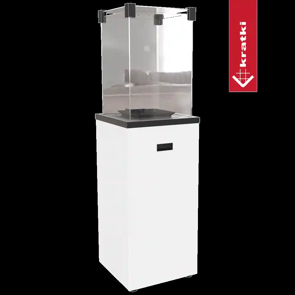 Kratki Patio Slim Gaskamin Outdoor in Schwarz und Weiß