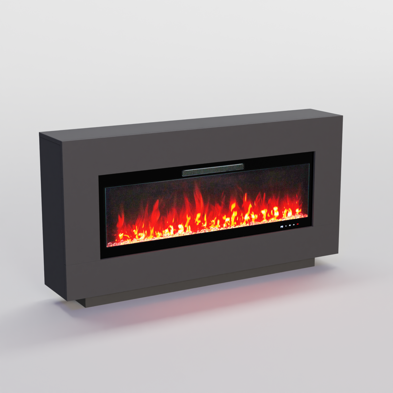 Glow Fire Demeter Weiß Elektrokamin, Standkamin, Elektrischer Standkamin mit Heizung, Dekokamin