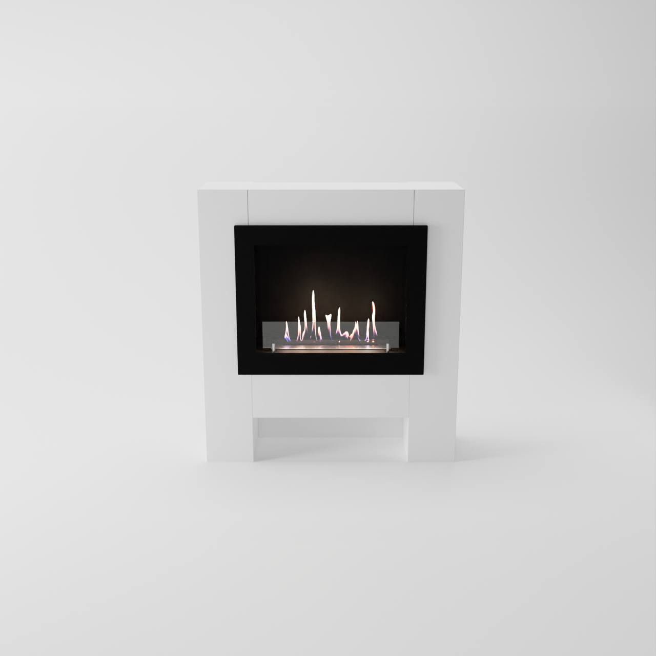 Glow Fire Harstad RW Ethanol Kamin Weiß, Standkamin, Bioethanolkamin, Ethanolofen
