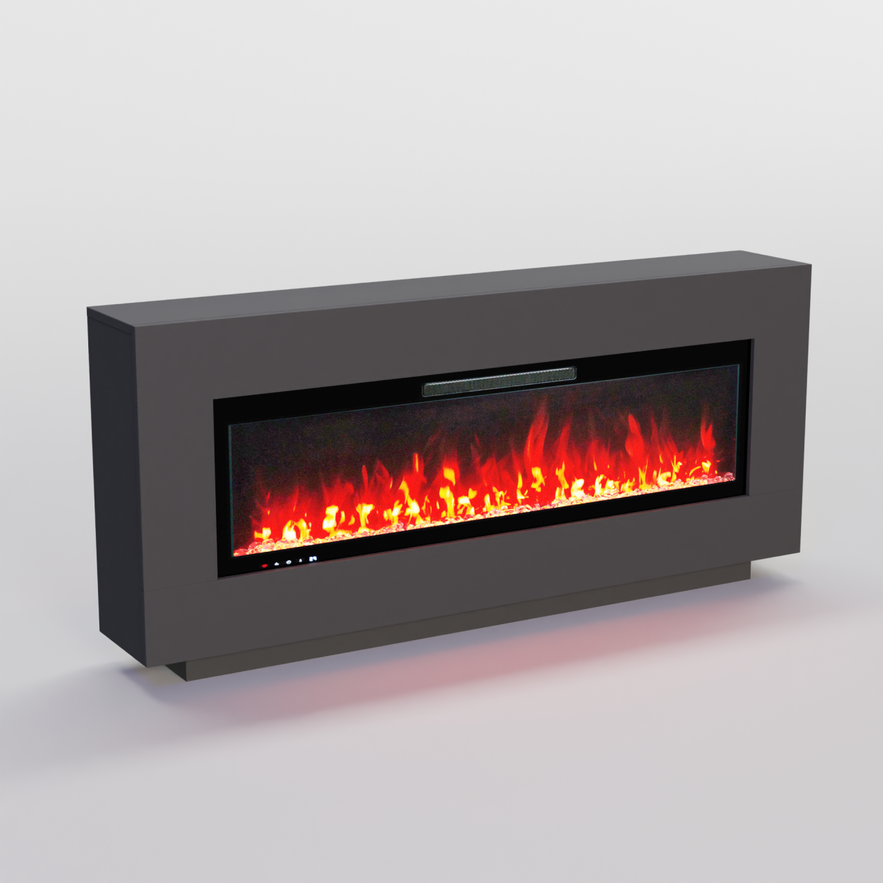 Glow Fire Demeter Weiß Elektrokamin, Standkamin, Elektrischer Standkamin mit Heizung, Dekokamin