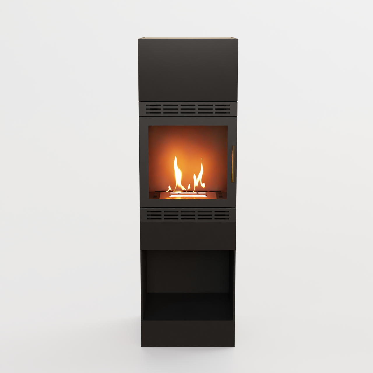 Glow Fire Lillesand Vision Ethanol Kamin Weiß, Standkamin, Bioethanolkamin, Ethanolofen, Gartenkamin