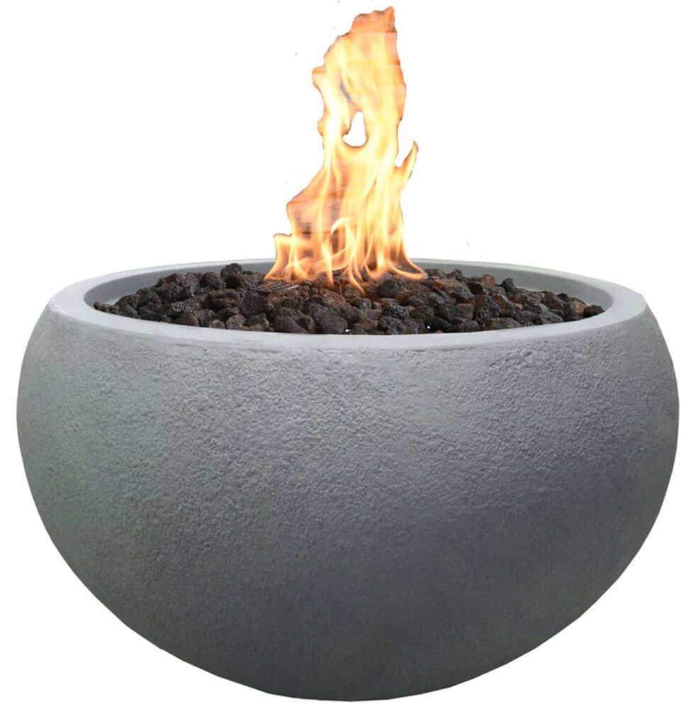 Gas-Feuerstelle Marra Beton-Optik grau aus Faserbeton