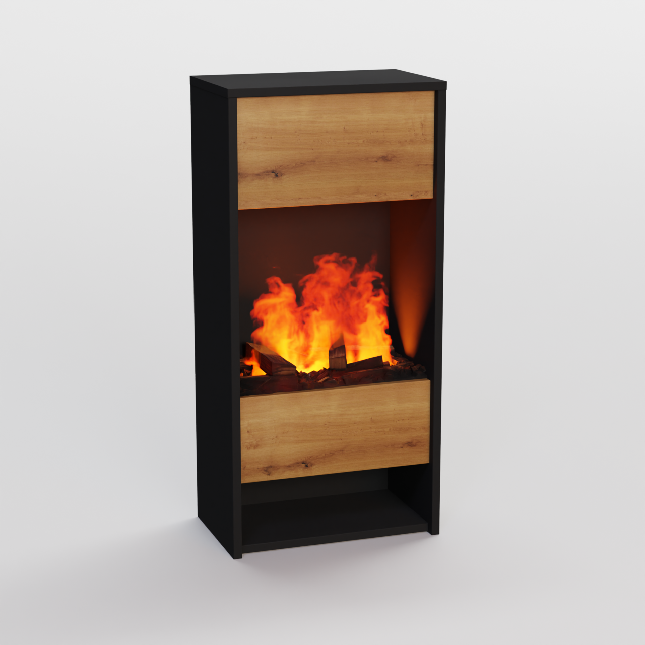 Glow Fire OGF3 Weiß Elektrokamin mit Wasserdampf, Standkamin modern, Elektrischer Dekokamin