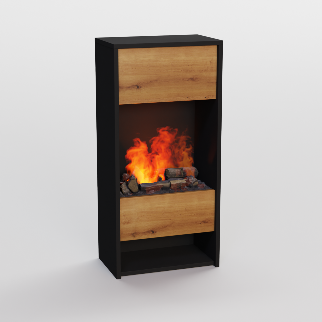 Glow Fire OGF3 Weiß Elektrokamin mit Wasserdampf, Standkamin modern, Elektrischer Dekokamin