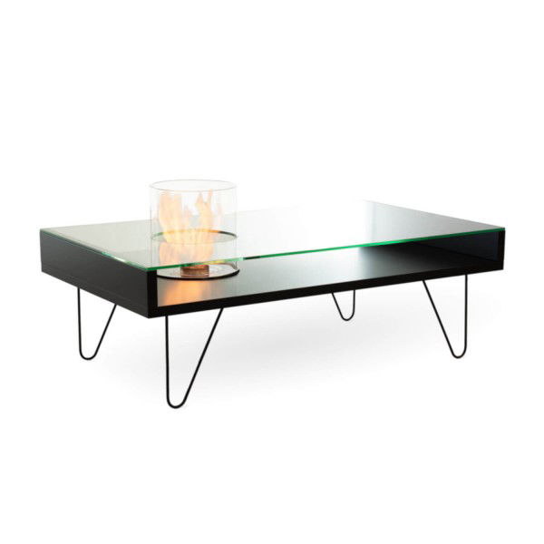 Planika Fire Coffee Table MDF Ethanolkamin schwarz