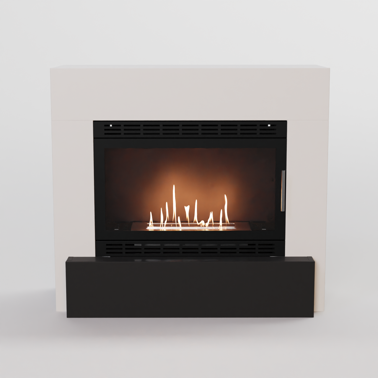 Glow Fire Odda XL Vision Ethanol Kamin Weiß, Standkamin, Bioethanolkamin, Ethanolofen
