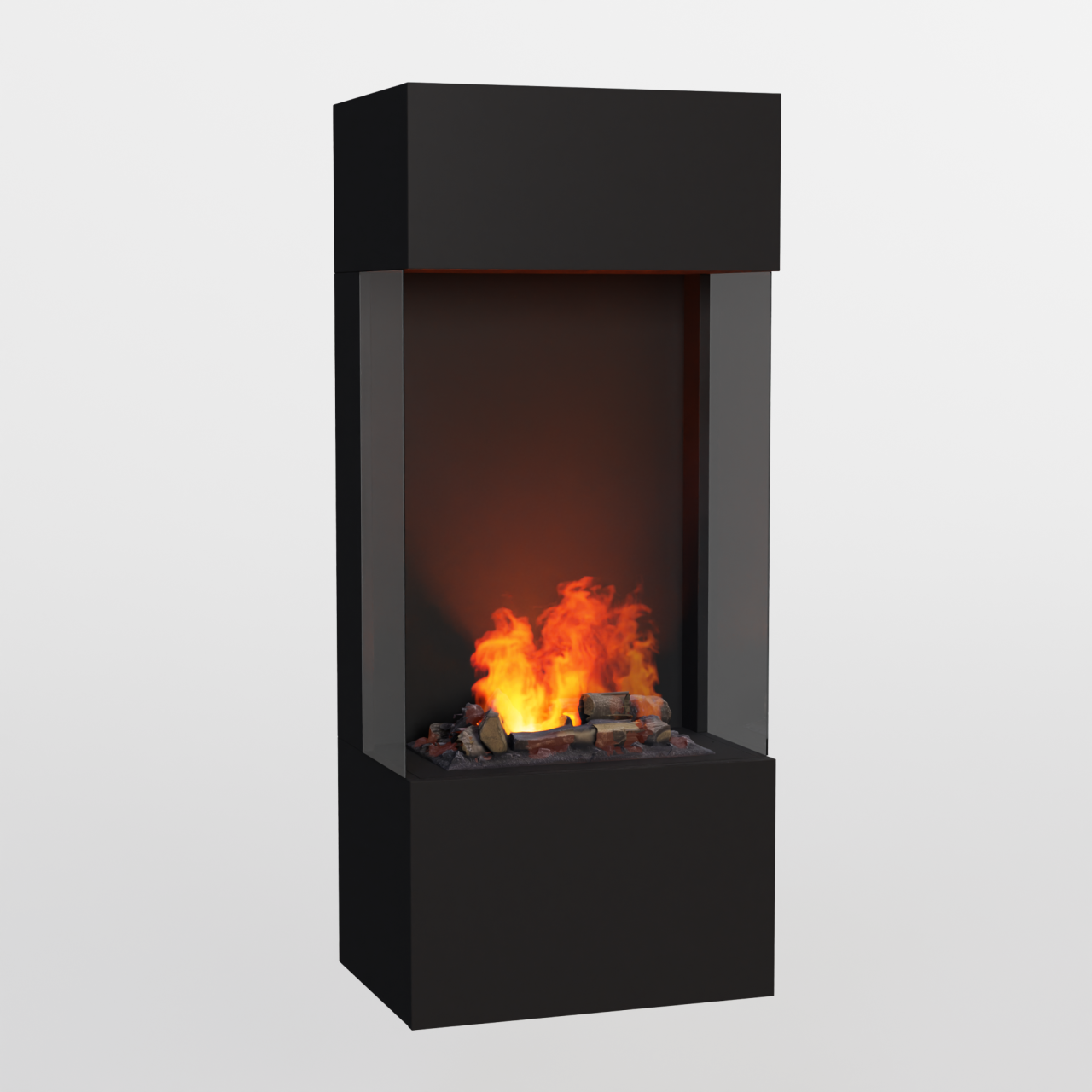 Glow Fire OGF4 Weiß Elektrokamin mit Wasserdampf, Wandkamin modern, Elektrischer Dekokamin