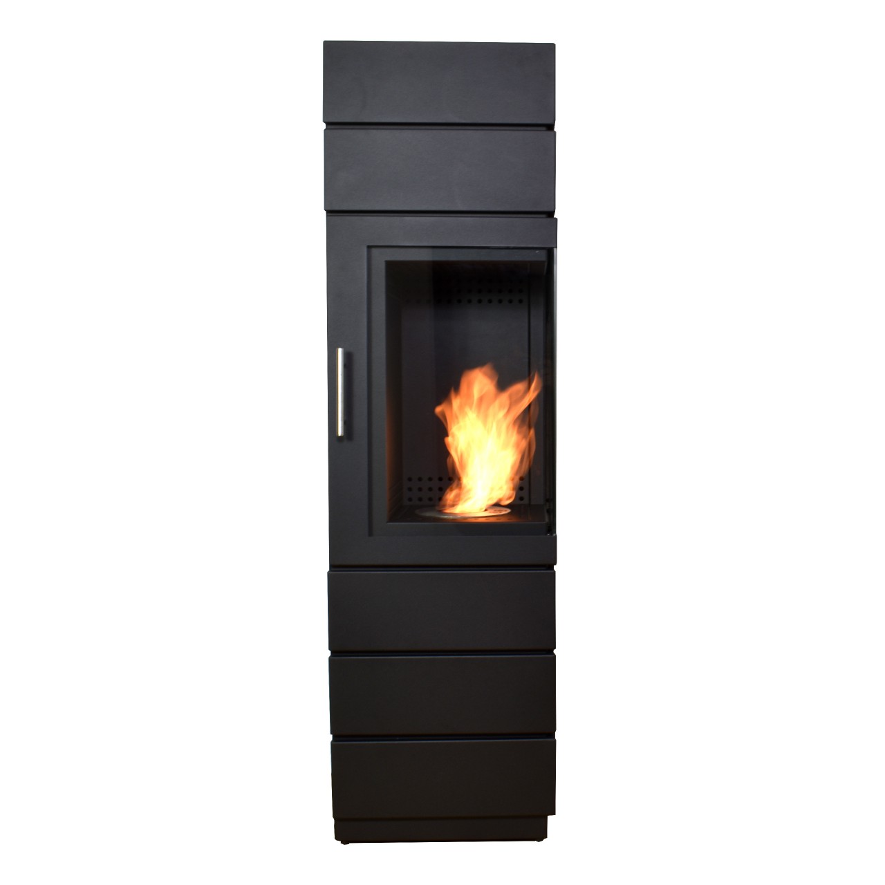 Glow Fire Mora Ethanol Kamin Schwarz, Standkamin, Bioethanolkamin, Ethanolofen