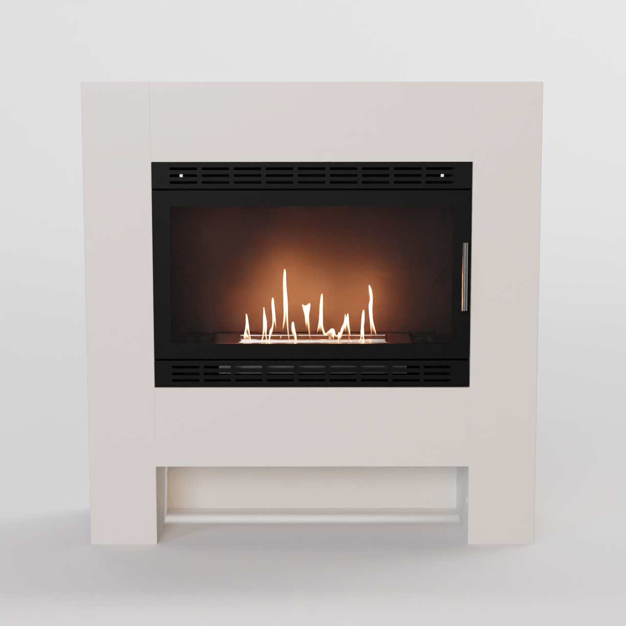 Glow Fire Harstad XL Vision Ethanol Kamin Weiß, Standkamin, Bioethanolkamin, Ethanolofen