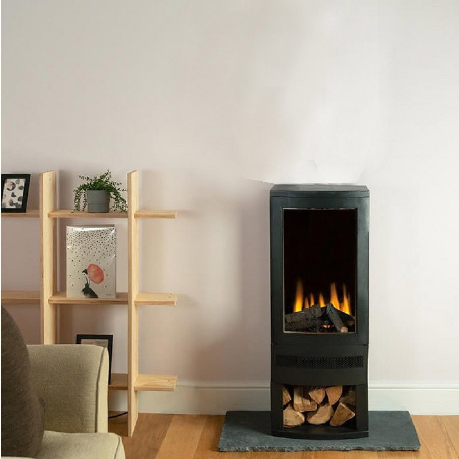 British Fires Bramshaw Elektrokaminofen mit Heizung, LED Ofen, Standkamin modern, Elektrischer Dekokamin