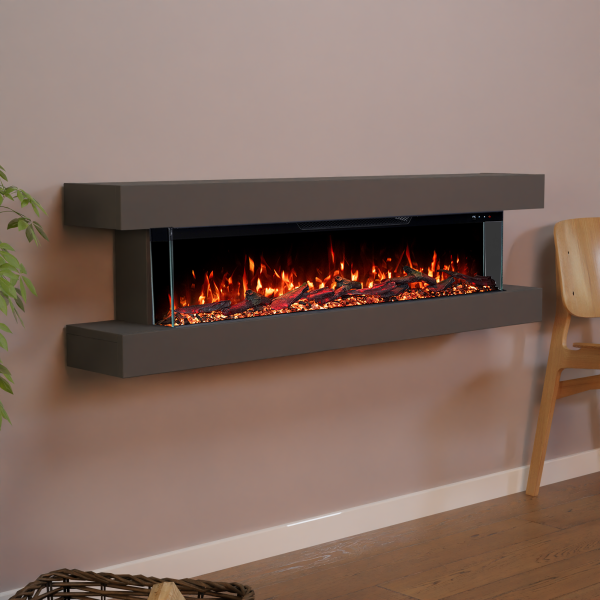 Glow Fire Clear Wall Elektrokamin