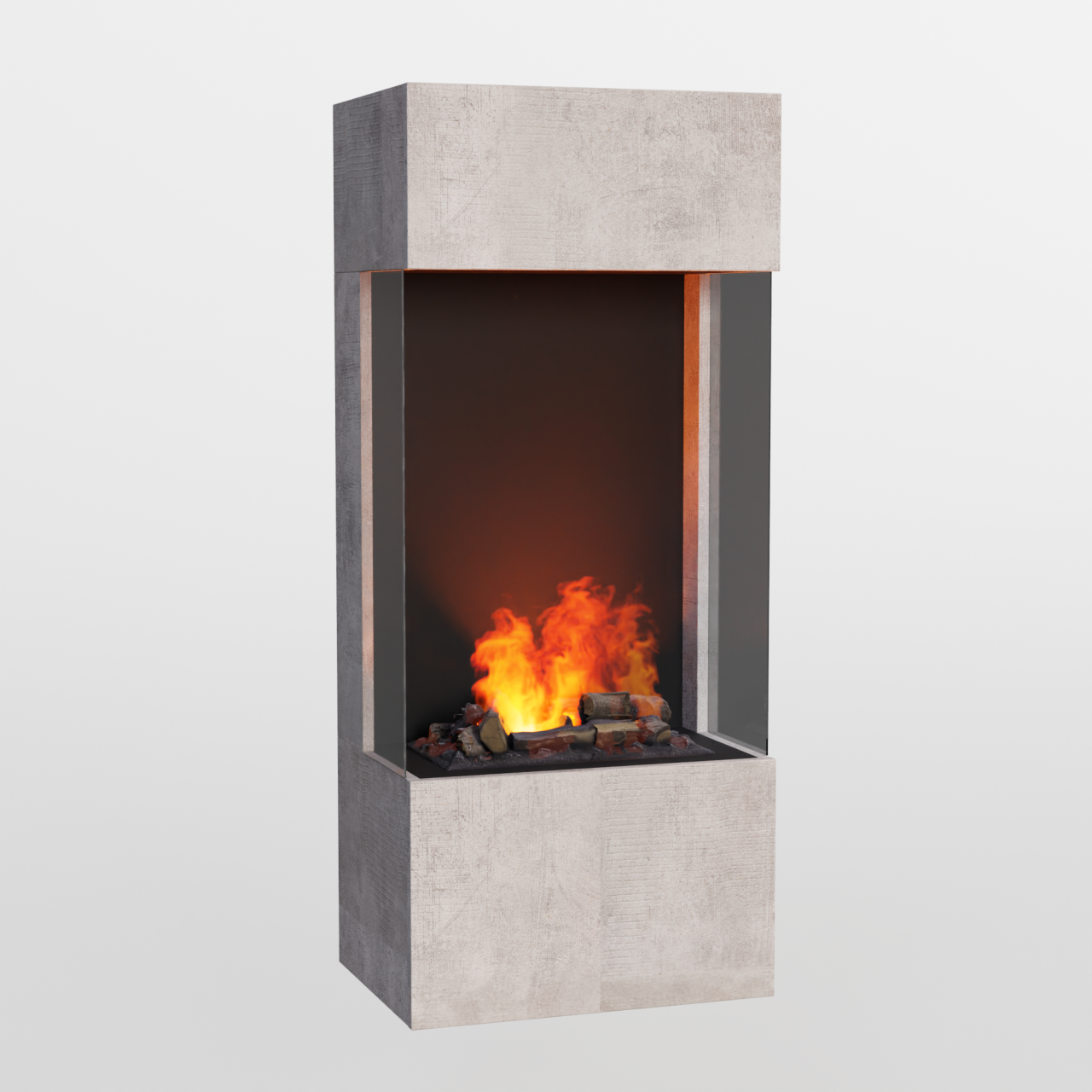Glow Fire OGF4 Weiß Elektrokamin mit Wasserdampf, Wandkamin modern, Elektrischer Dekokamin