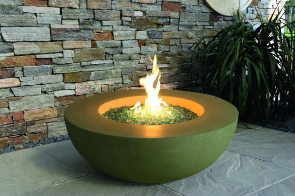 Gas-Feuertisch Ätna in grauer Betonoptik aus Faserbeton online kaufen