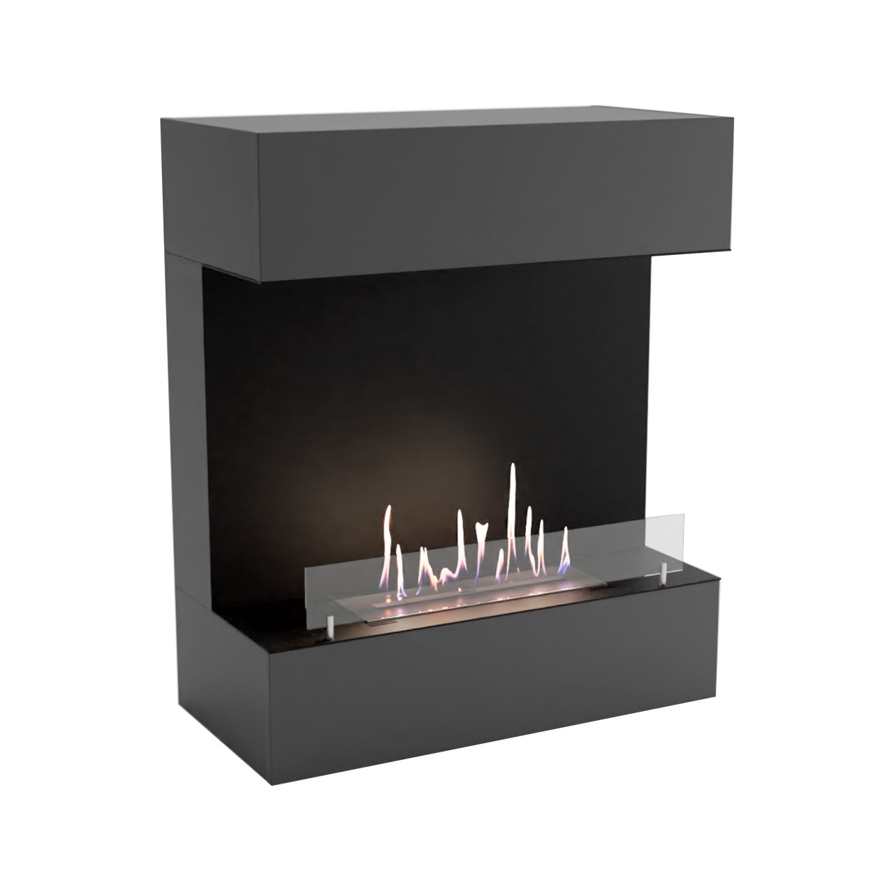 Glow Fire Kongsberg Wall Ethanol Kamin Weiß, Standkamin, Bioethanolkamin, Ethanolofen