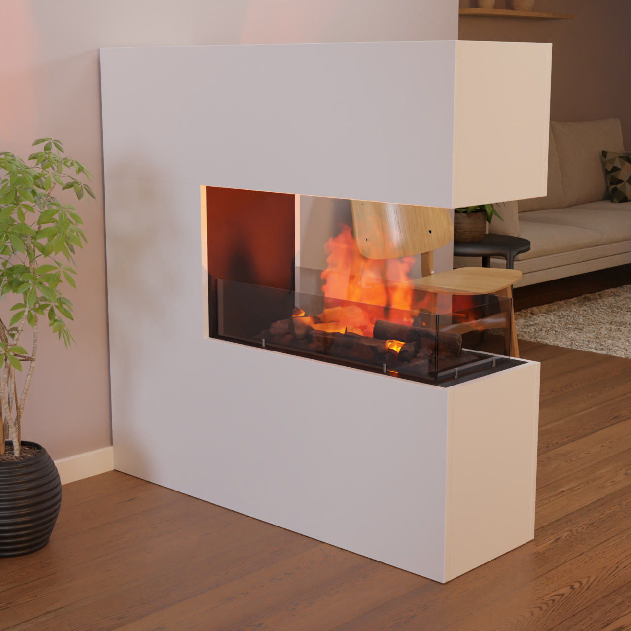 Glasscheiben-Set für Glow Fire Schiller