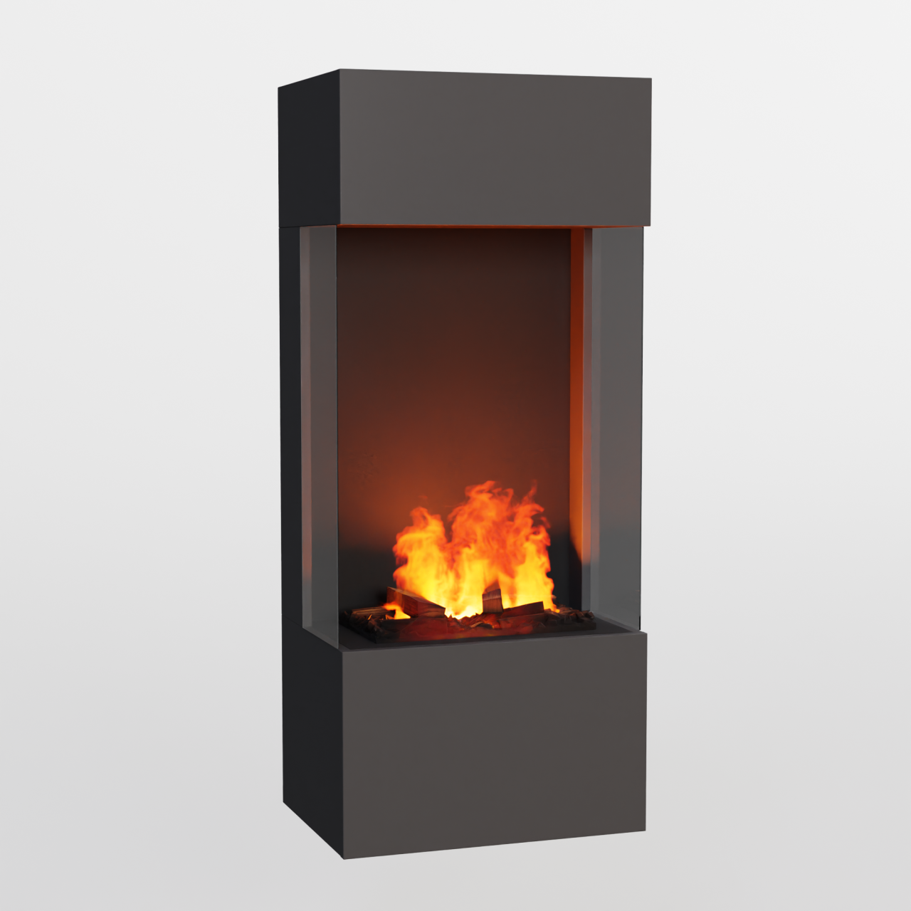 Glow Fire OGF4 Weiß Elektrokamin mit Wasserdampf, Wandkamin modern, Elektrischer Dekokamin