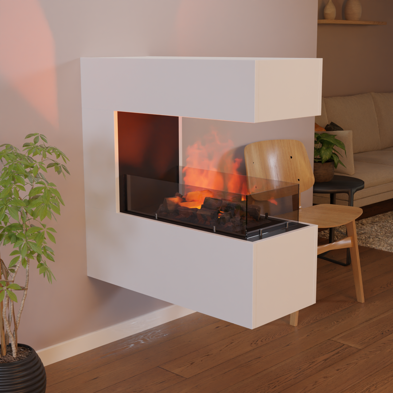 Glasscheiben-Set für Glow Fire Schiller Wall