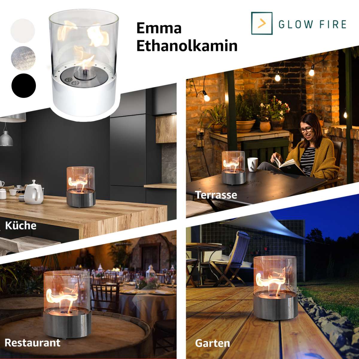 Glow Fire Emma Ethanolkamin online kaufen | KAMINLICHT