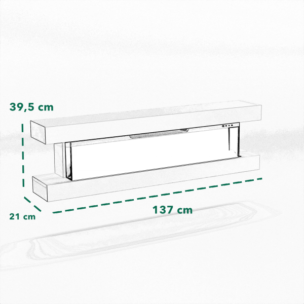 Glow Fire Clear Wall Elektrokamin