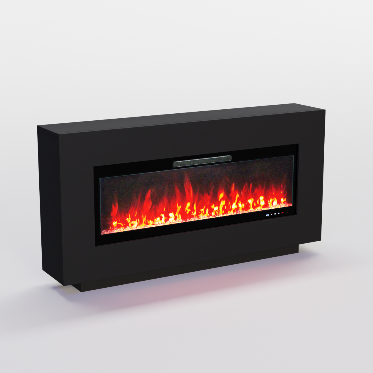 Glow Fire Demeter Weiß Elektrokamin, Standkamin, Elektrischer Standkamin mit Heizung, Dekokamin