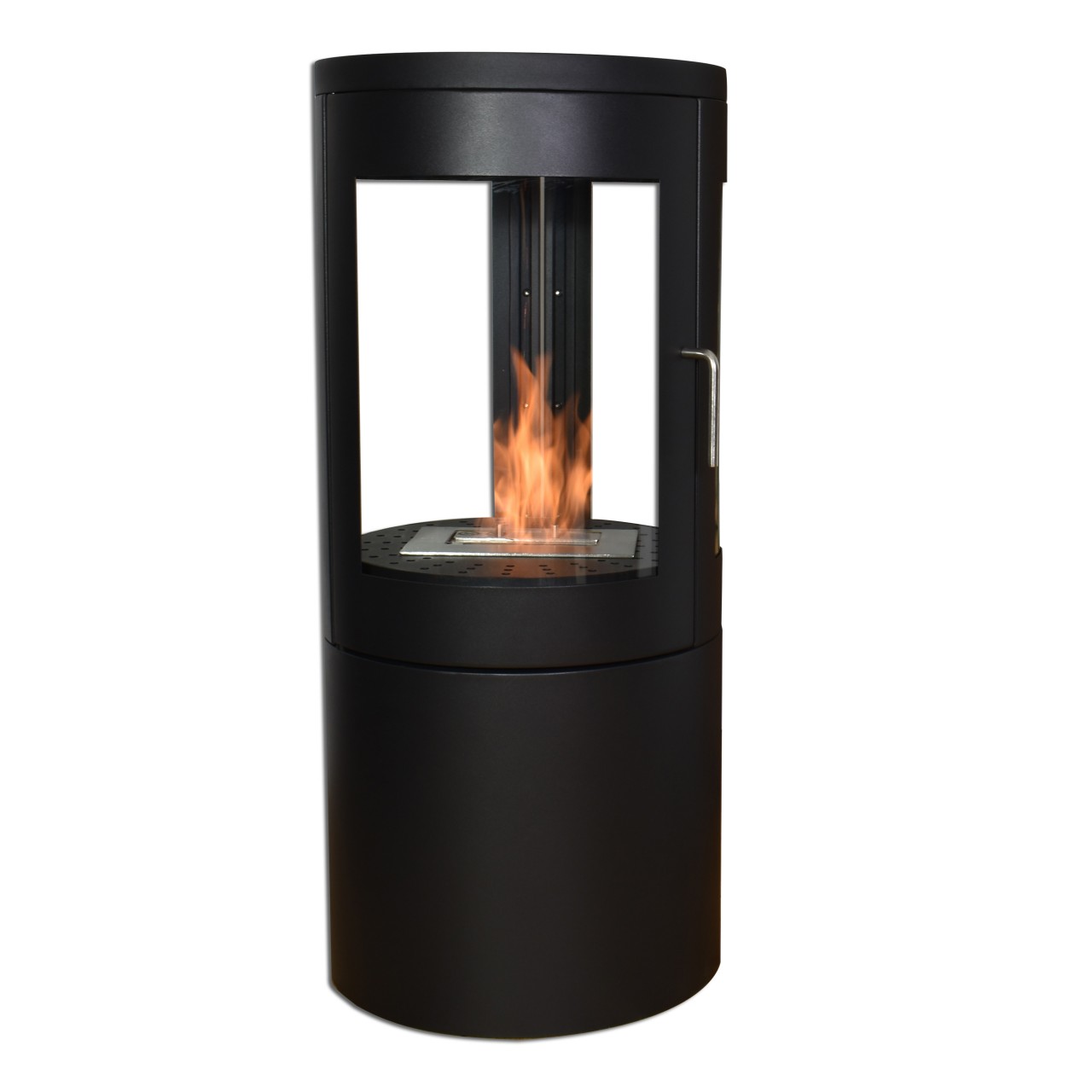 Glow Fire Nordkapp Ethanol Kamin Schwarz, Standkamin, Bioethanolkamin, Ethanolofen