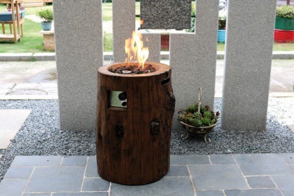 Gas-Feuerstelle Semeru aus Eco Stone