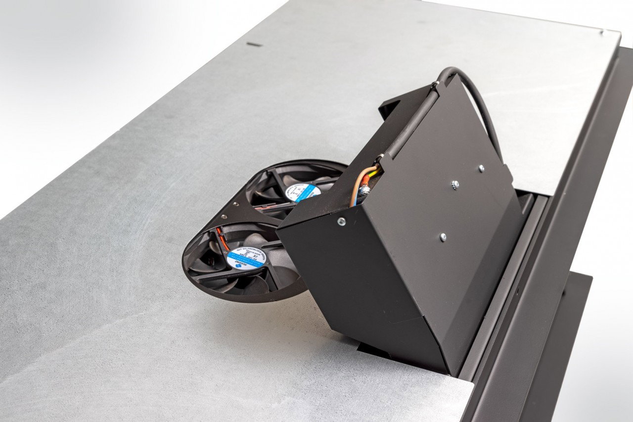 Kalfire E-One 100F Elektrokamin , Elektrokamineinsatz mit Heizung, Standkamin modern, Elektrischer Dekokamin