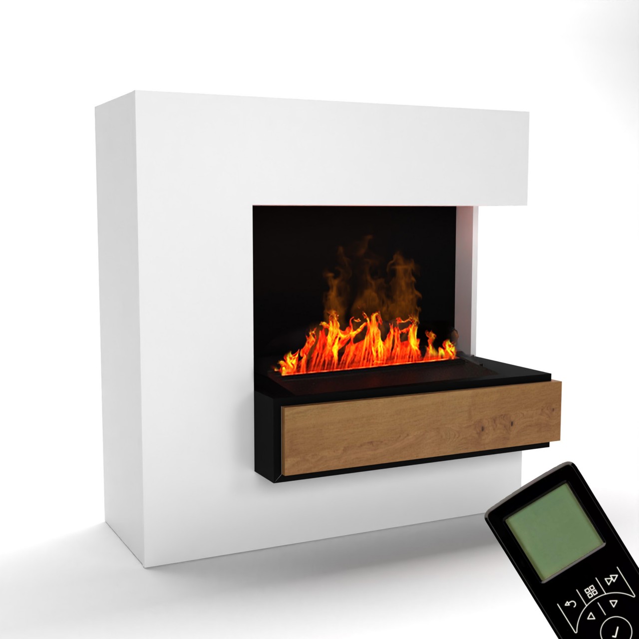 Glow Fire Planck Hoch Elektrokamin Opti-Myst Cassette 500 ohne Holzdekoration