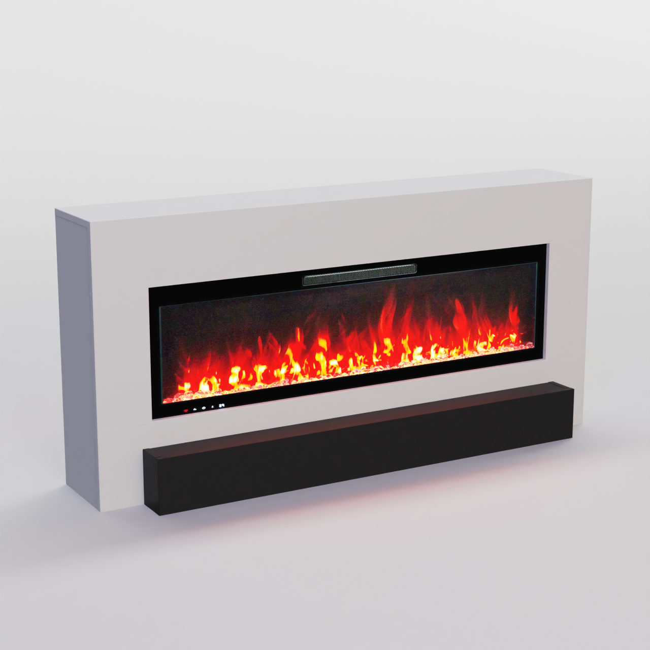 Glow Fire Hestia Weiß Elektrokamin, Standkamin, Elektrischer Standkamin mit Heizung, Dekokamin
