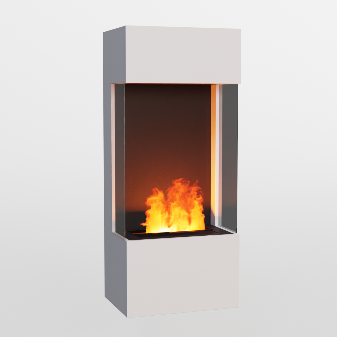 Glow Fire OGF4 Weiß Elektrokamin mit Wasserdampf, Wandkamin modern, Elektrischer Dekokamin