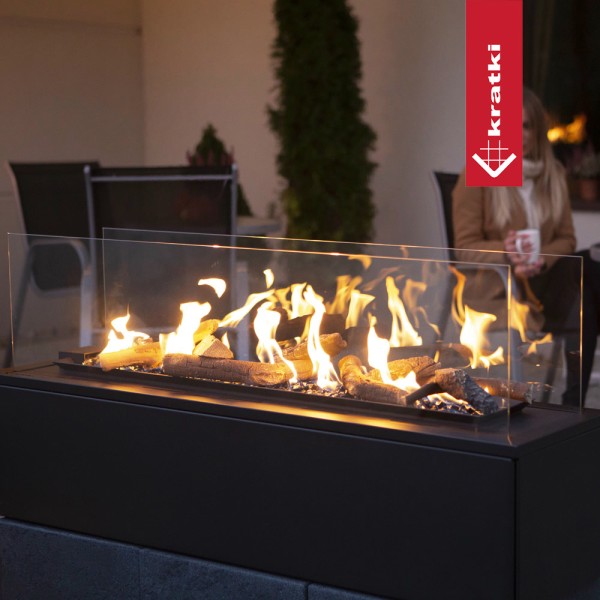 Kratki Patio Horizontal Gaskamin Outdoor