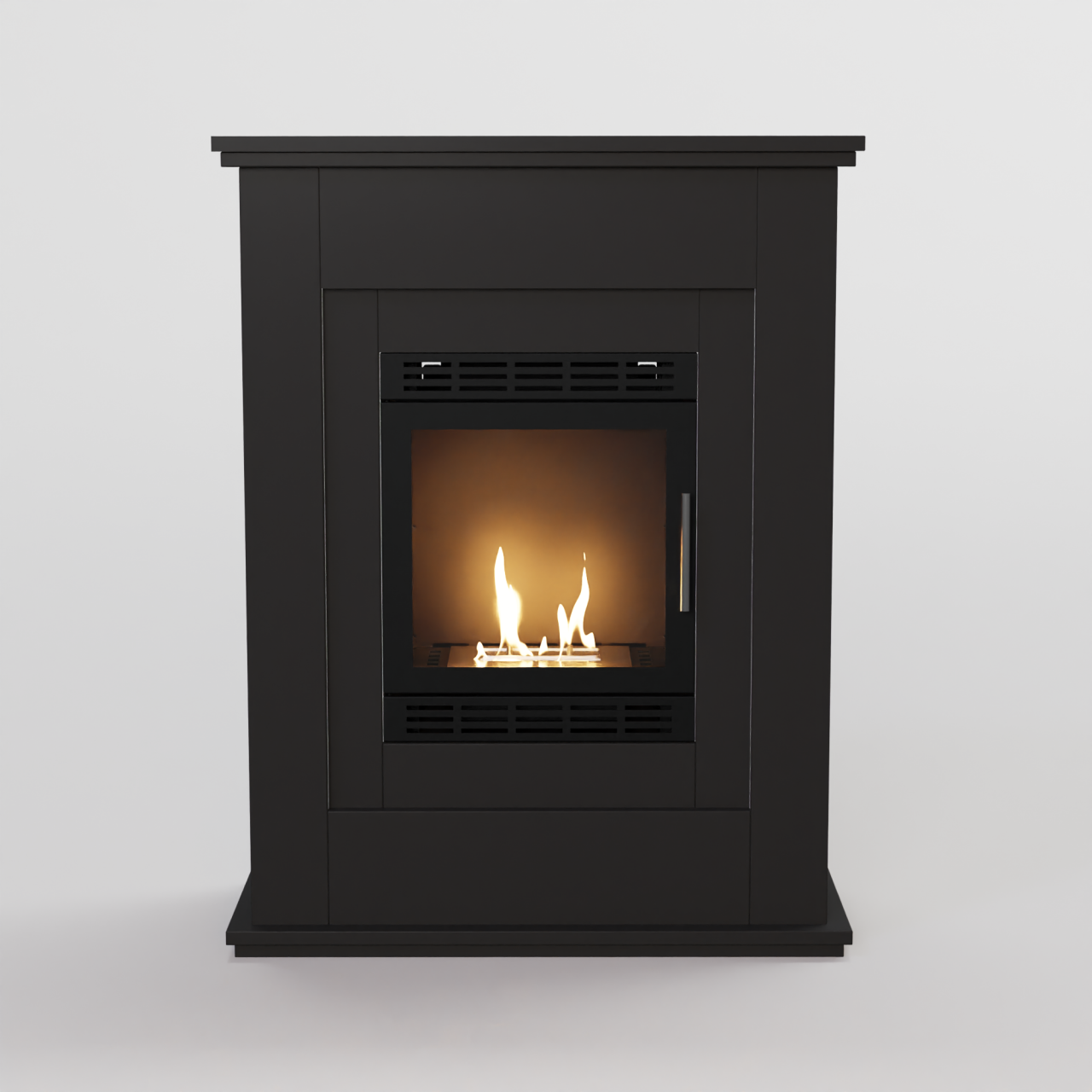Glow Fire Skien Vision Ethanol Kamin Weiß, Standkamin, Bioethanolkamin, Ethanolofen