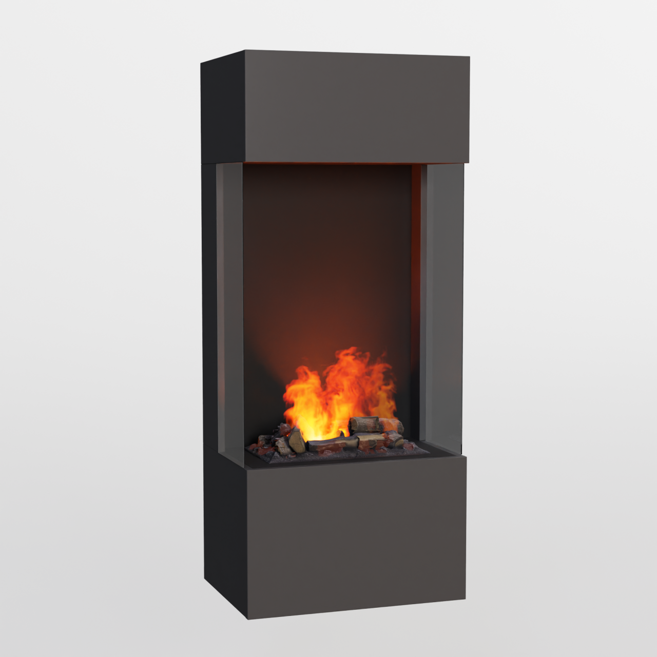 Glow Fire OGF4 Weiß Elektrokamin mit Wasserdampf, Wandkamin modern, Elektrischer Dekokamin