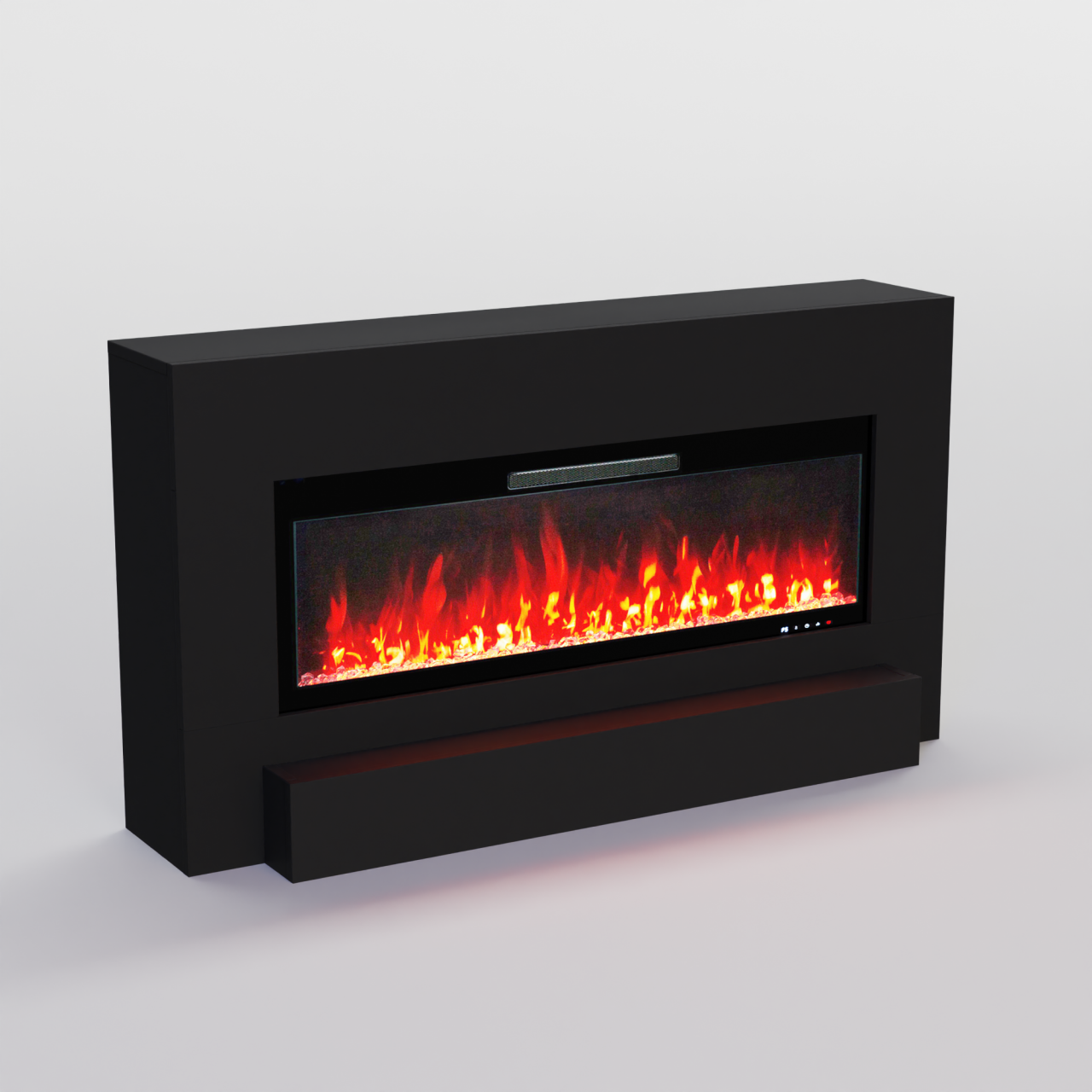 Glow Fire Hestia Weiß Elektrokamin, Standkamin, Elektrischer Standkamin mit Heizung, Dekokamin