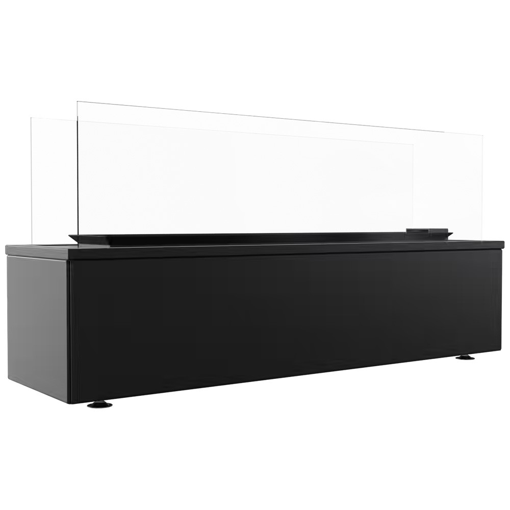 Kratki Patio Horizontal Gaskamin Outdoor in Schwarz und Weiß