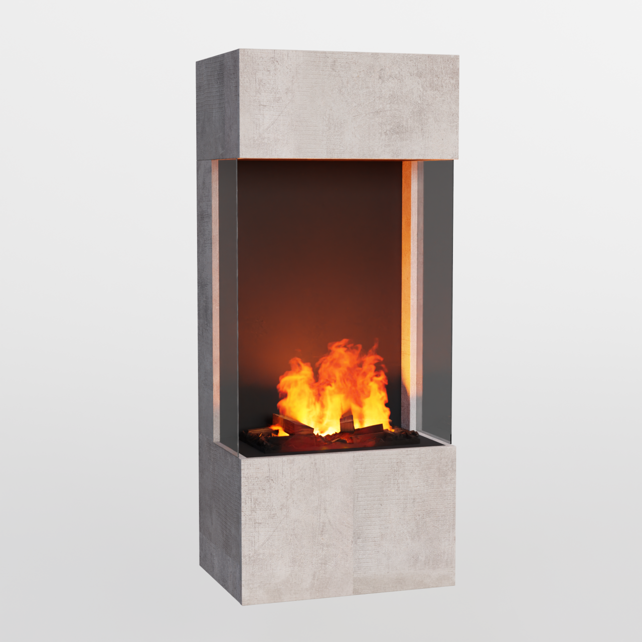 Glow Fire OGF4 Weiß Elektrokamin mit Wasserdampf, Wandkamin modern, Elektrischer Dekokamin