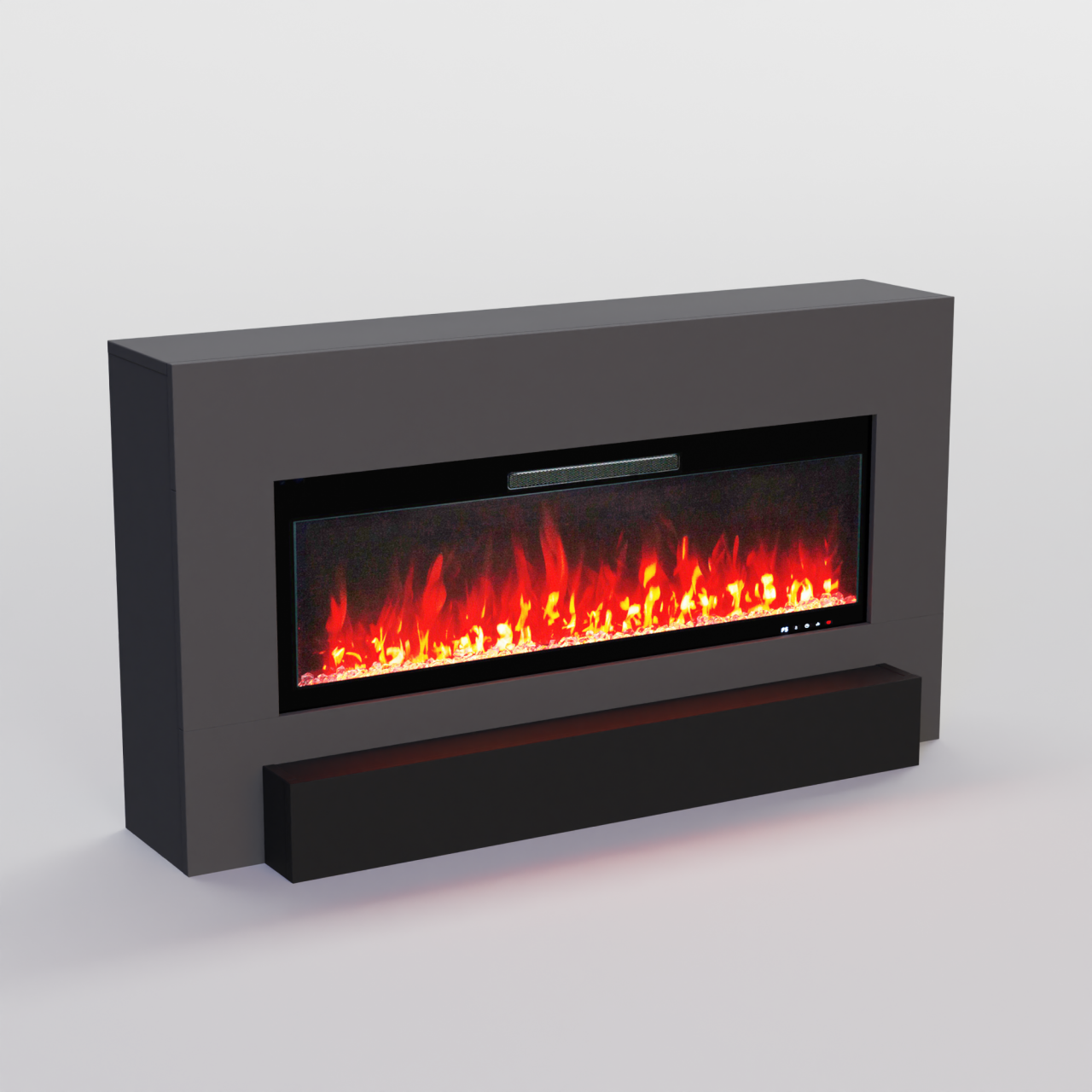 Glow Fire Hestia Weiß Elektrokamin, Standkamin, Elektrischer Standkamin mit Heizung, Dekokamin