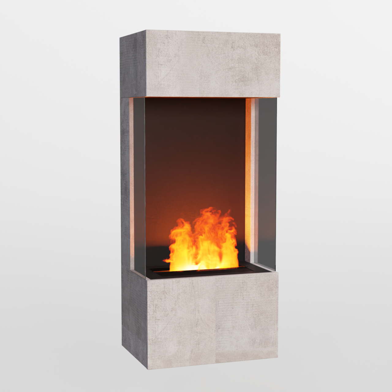 Glow Fire OGF4 Weiß Elektrokamin mit Wasserdampf, Wandkamin modern, Elektrischer Dekokamin